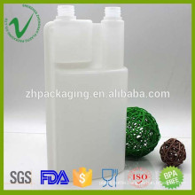 HDPE chemical resistant white high-quality wholesale double neck plastic bottle